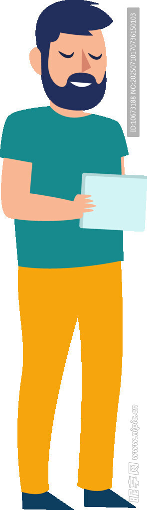 男子手持纸张查看