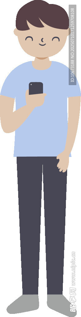 手持手机的两位男士形象