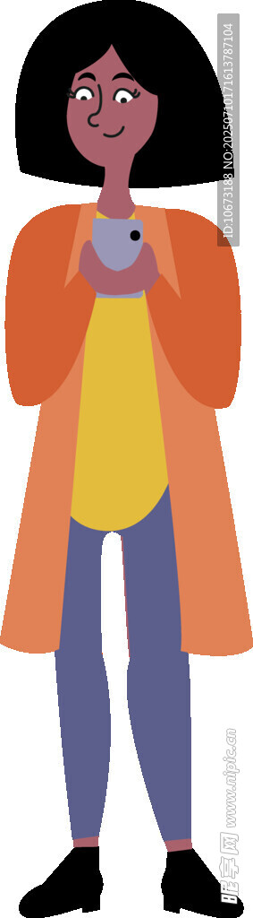 卡通风格女性形象展示