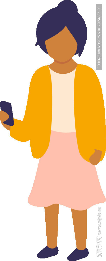 手持手机的时尚女孩