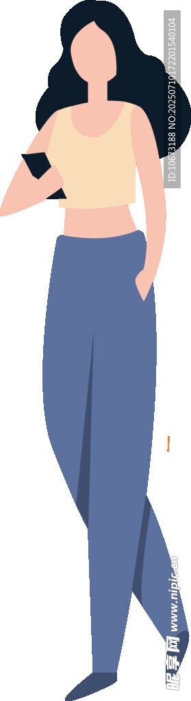 时尚女性手持手机姿态优雅
