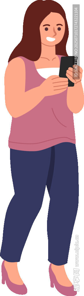 女子手持相机开心拍照