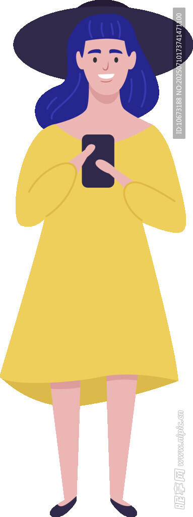 黄衣女子手持相机拍照