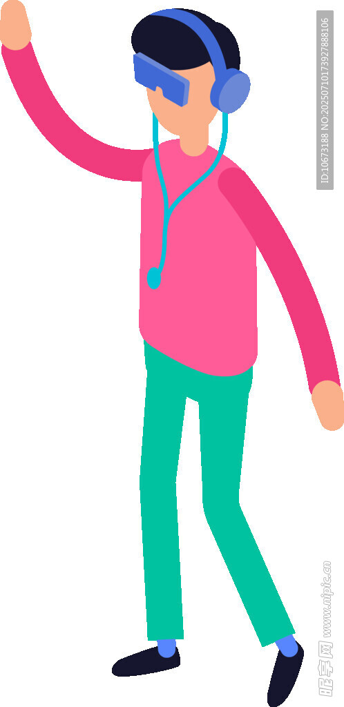 男子体验VR设备