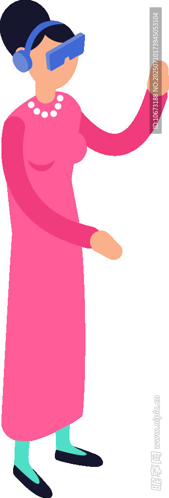 身着传统服饰的优雅女性