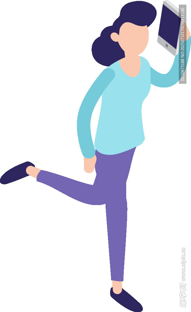 奔跑打电话的活力女性