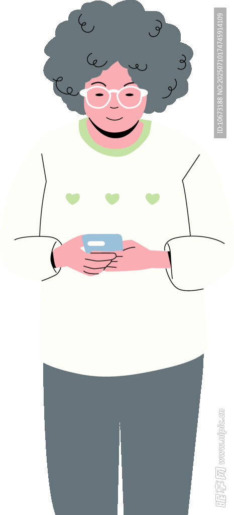 卷发女子捧杯笑容灿烂