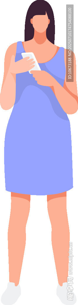 身着蓝裙女士双手比心