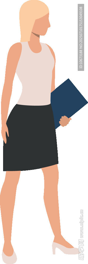 手持文件夹的职业女性