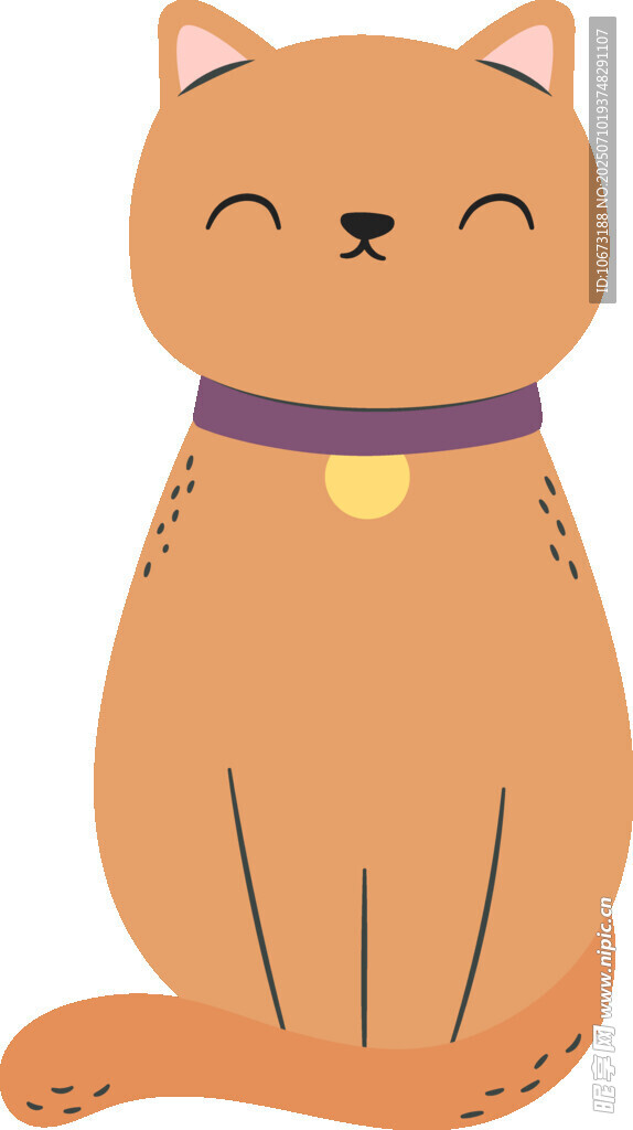 可爱橘猫卡通形象
