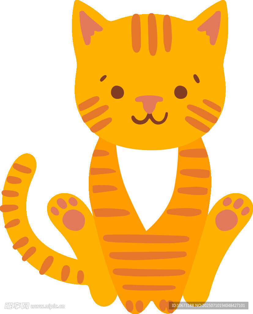 可爱橘猫卡通形象