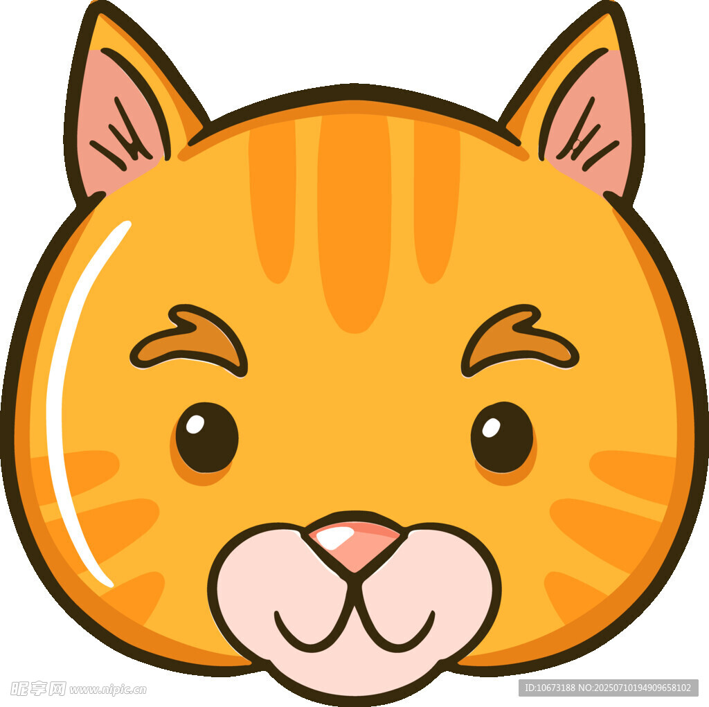 可爱橘猫卡通头像