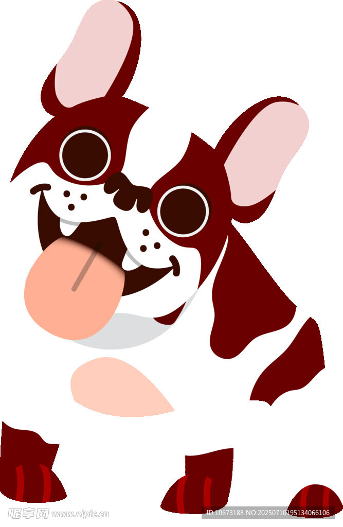 可爱斗牛犬卡通形象