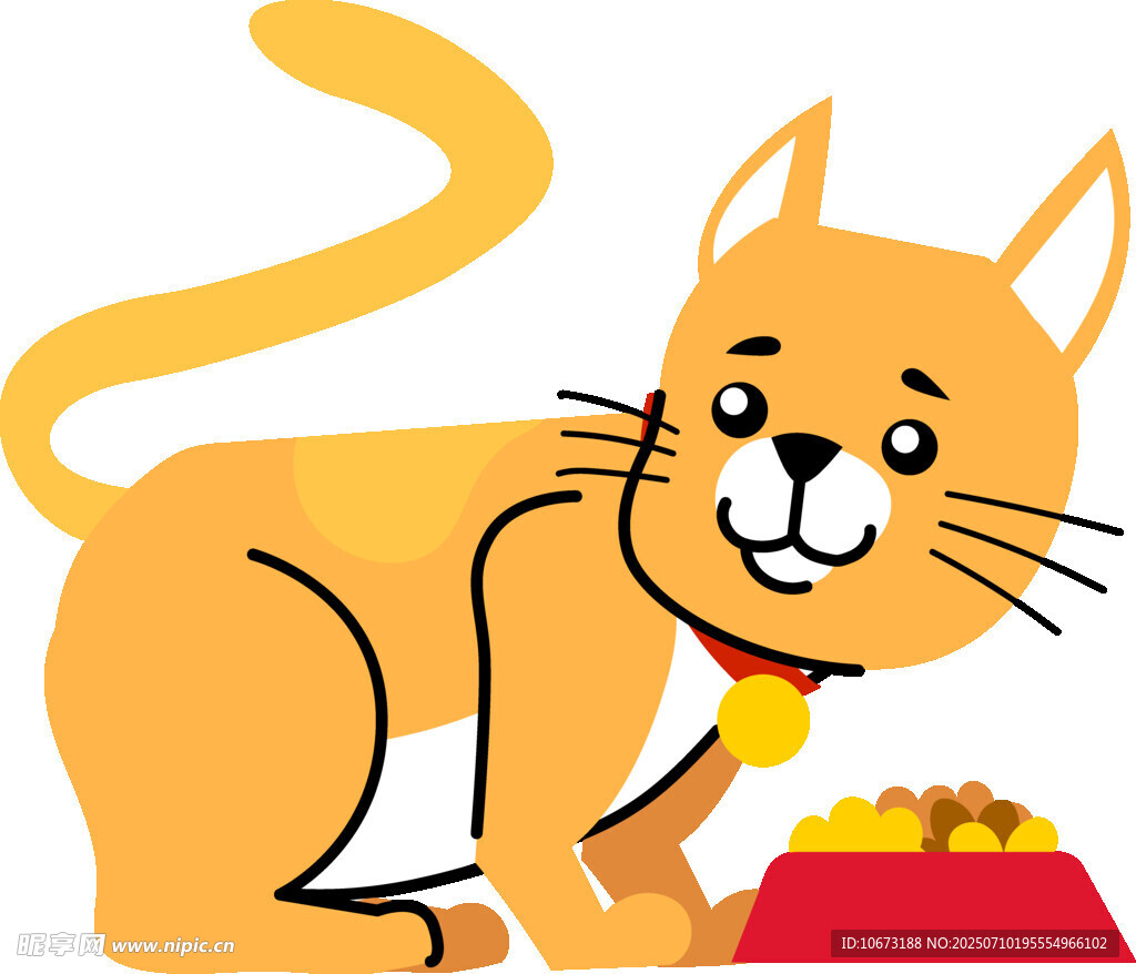 可爱橘猫享用美味猫粮
