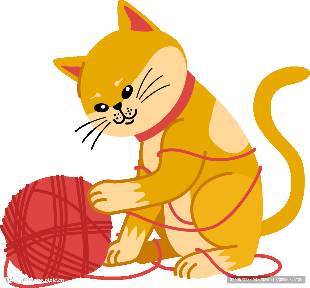 小猫玩毛线球