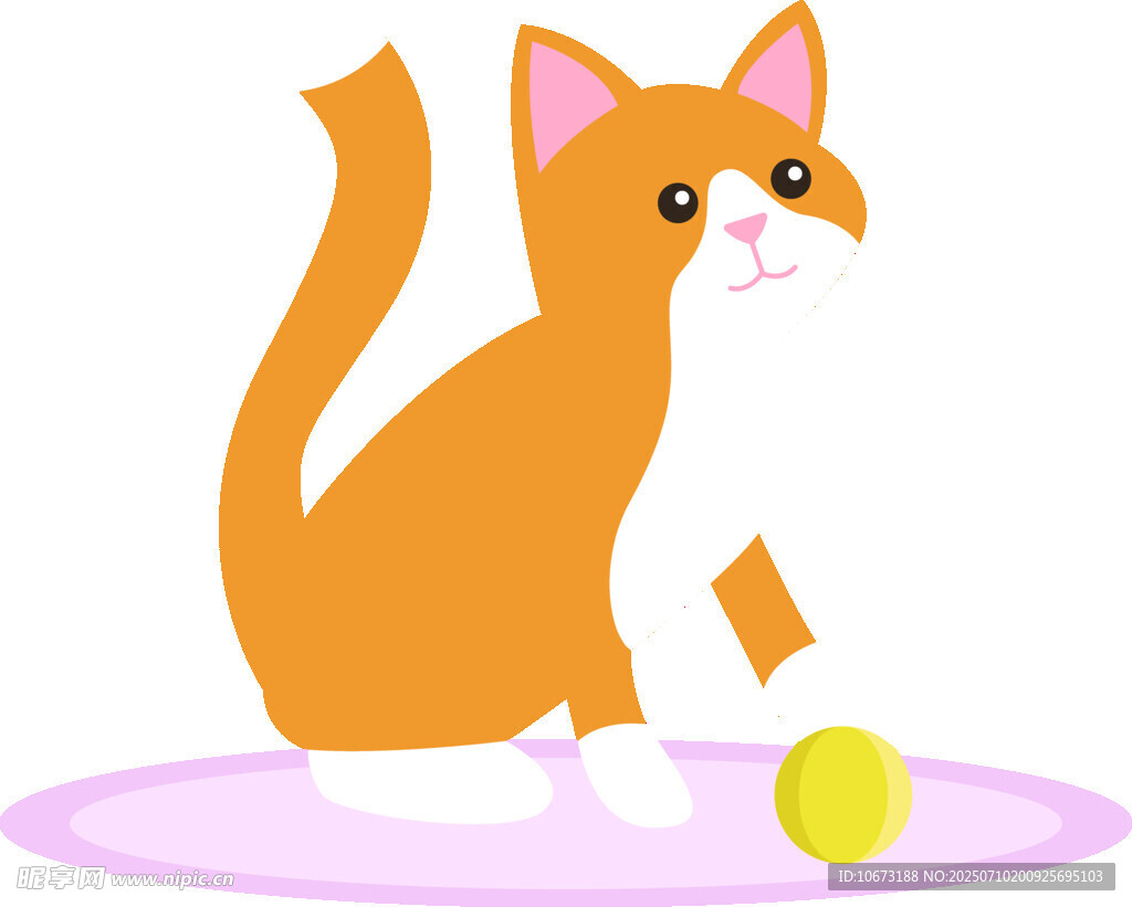 橘猫玩球的可爱瞬间