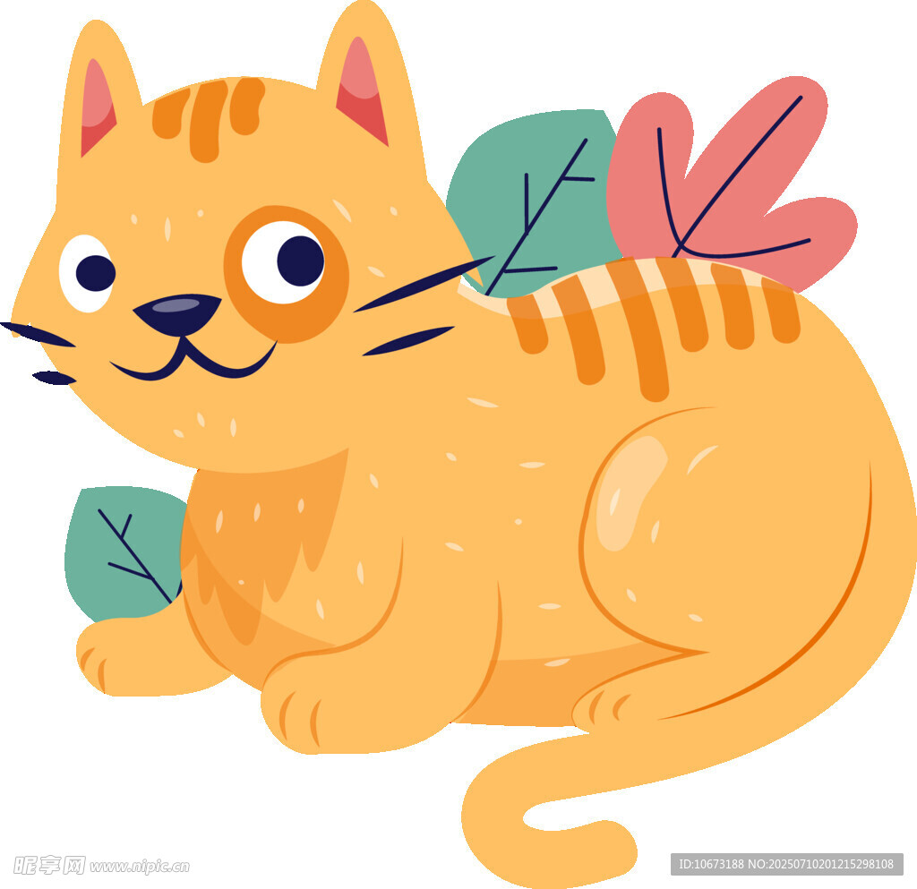 趴着的可爱橘猫