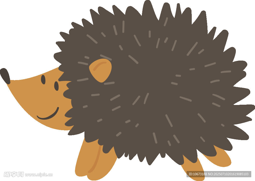 可爱小刺猬插画