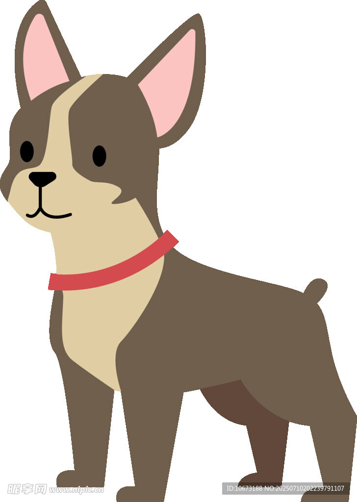 可爱波士顿梗犬卡通形象