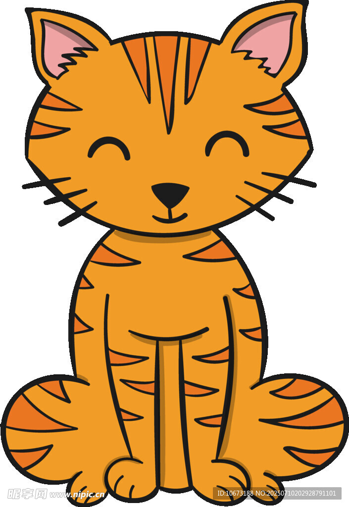 可爱橘猫卡通形象