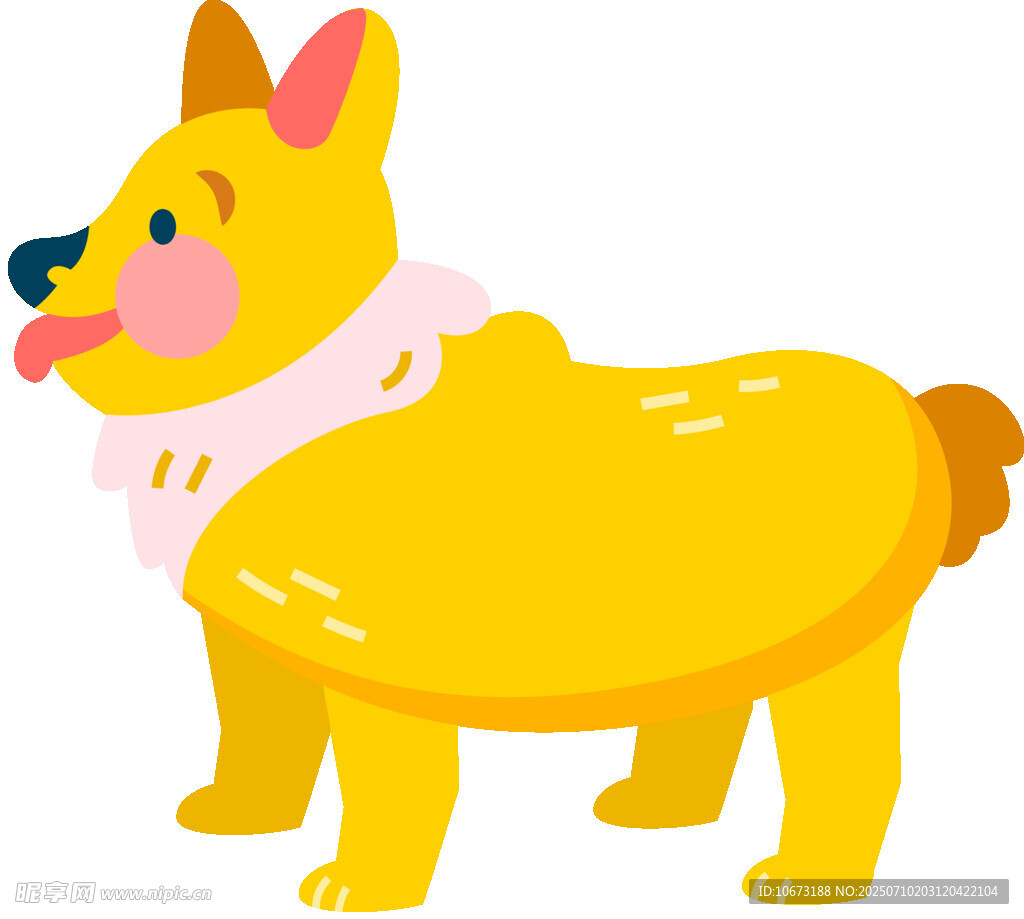 可爱小黄狗插画
