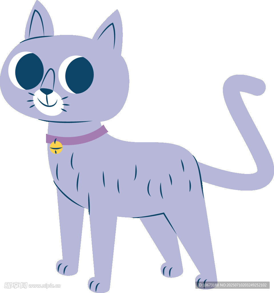 可爱紫猫戴墨镜