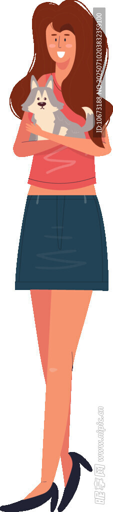 时尚女士手持饮品与鲜花