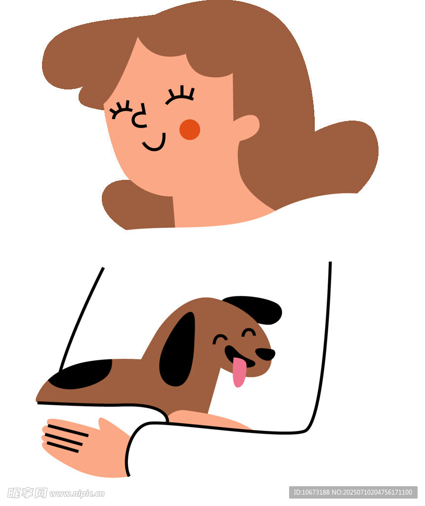 女子怀抱可爱小狗
