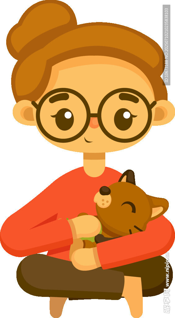 女孩与小狗温馨相拥