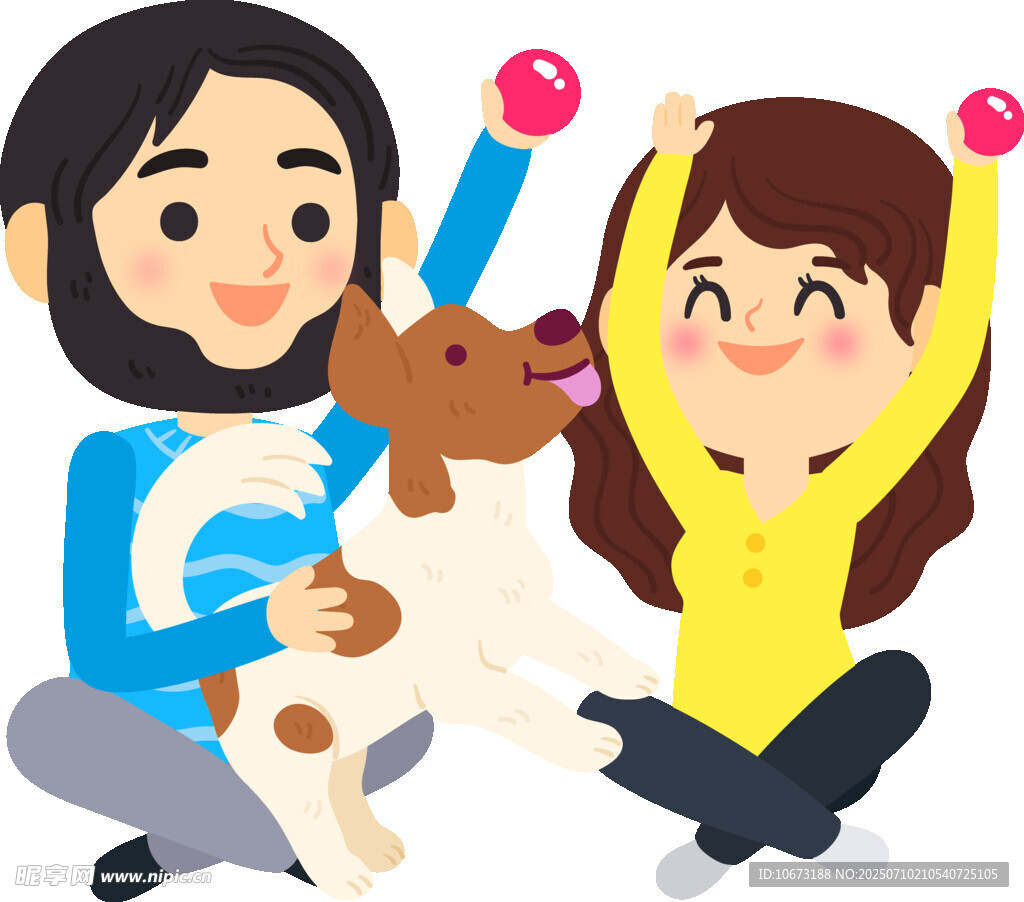 亲子与萌犬的欢乐时光