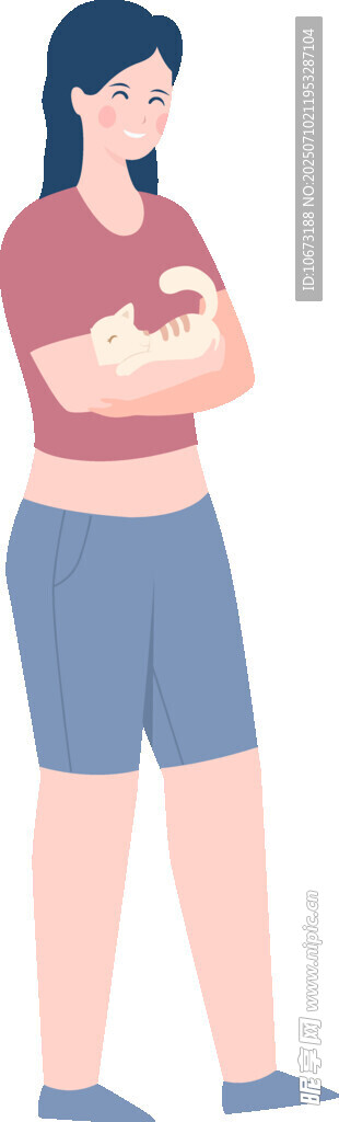 抱臂站立的休闲风女性