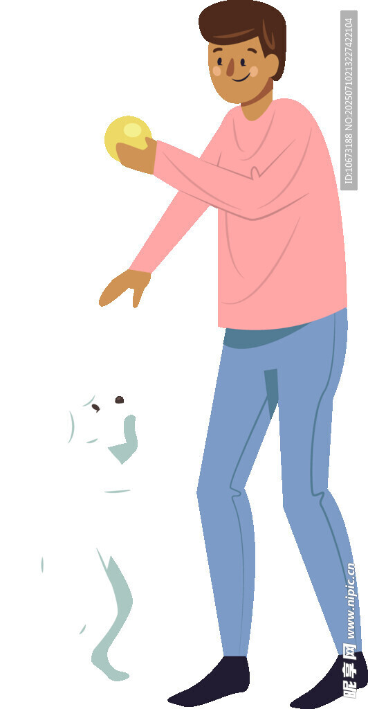 男子逗弄可爱猫咪