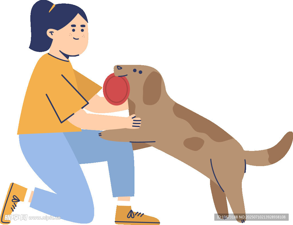 女子与狗互动温馨瞬间