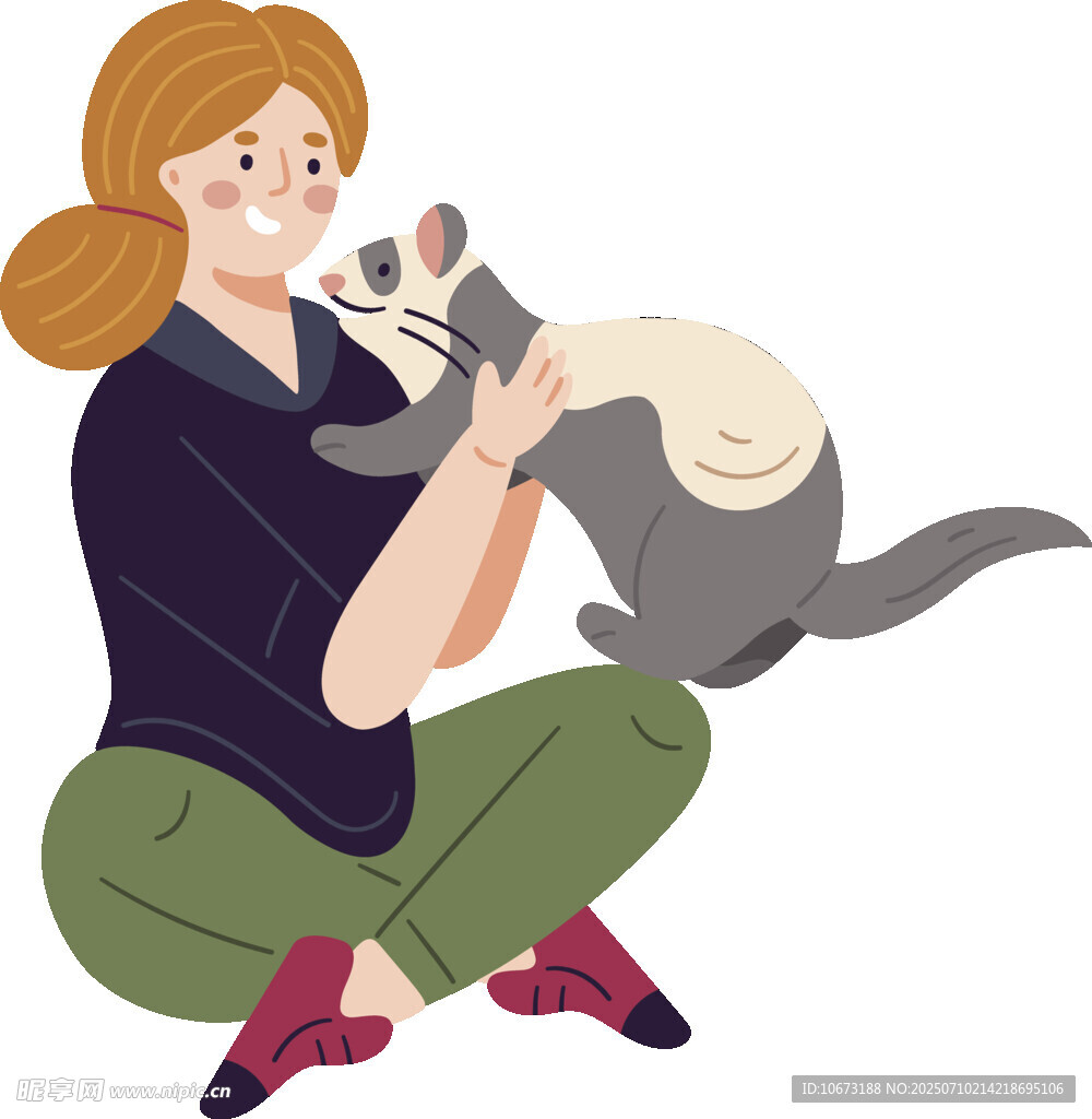 女子开心抱猫温馨瞬间