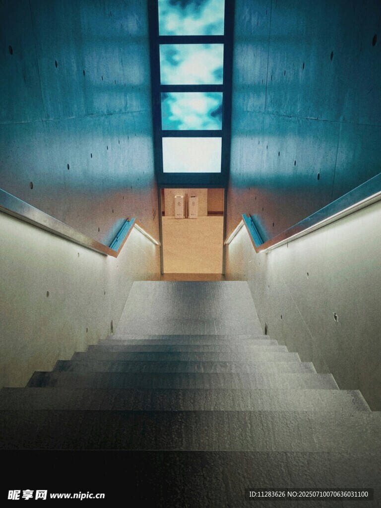 现代建筑内的阶梯空间