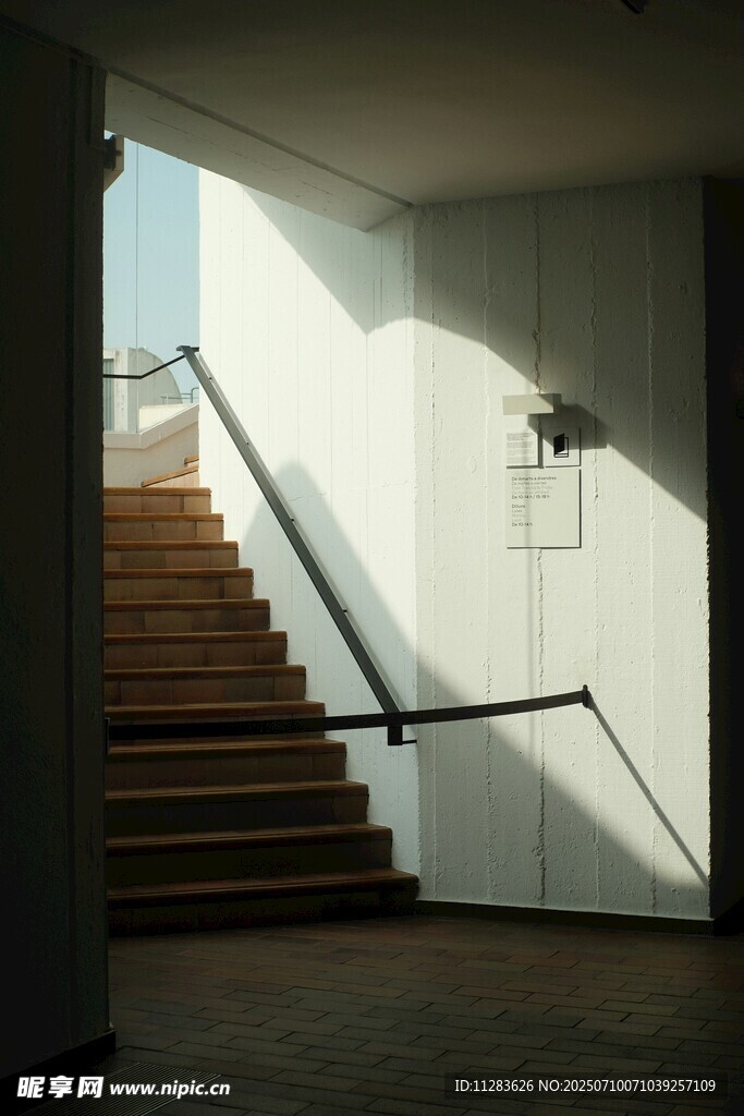 室内楼梯光影空间场景