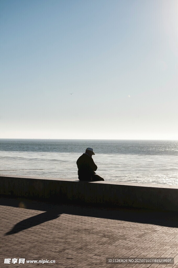 海边独坐的沉思者