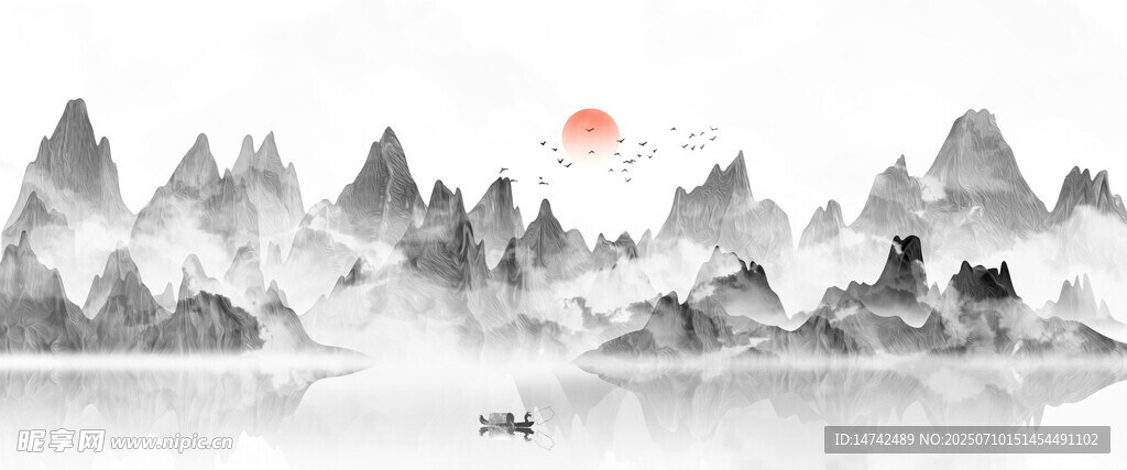 水墨山水背景
