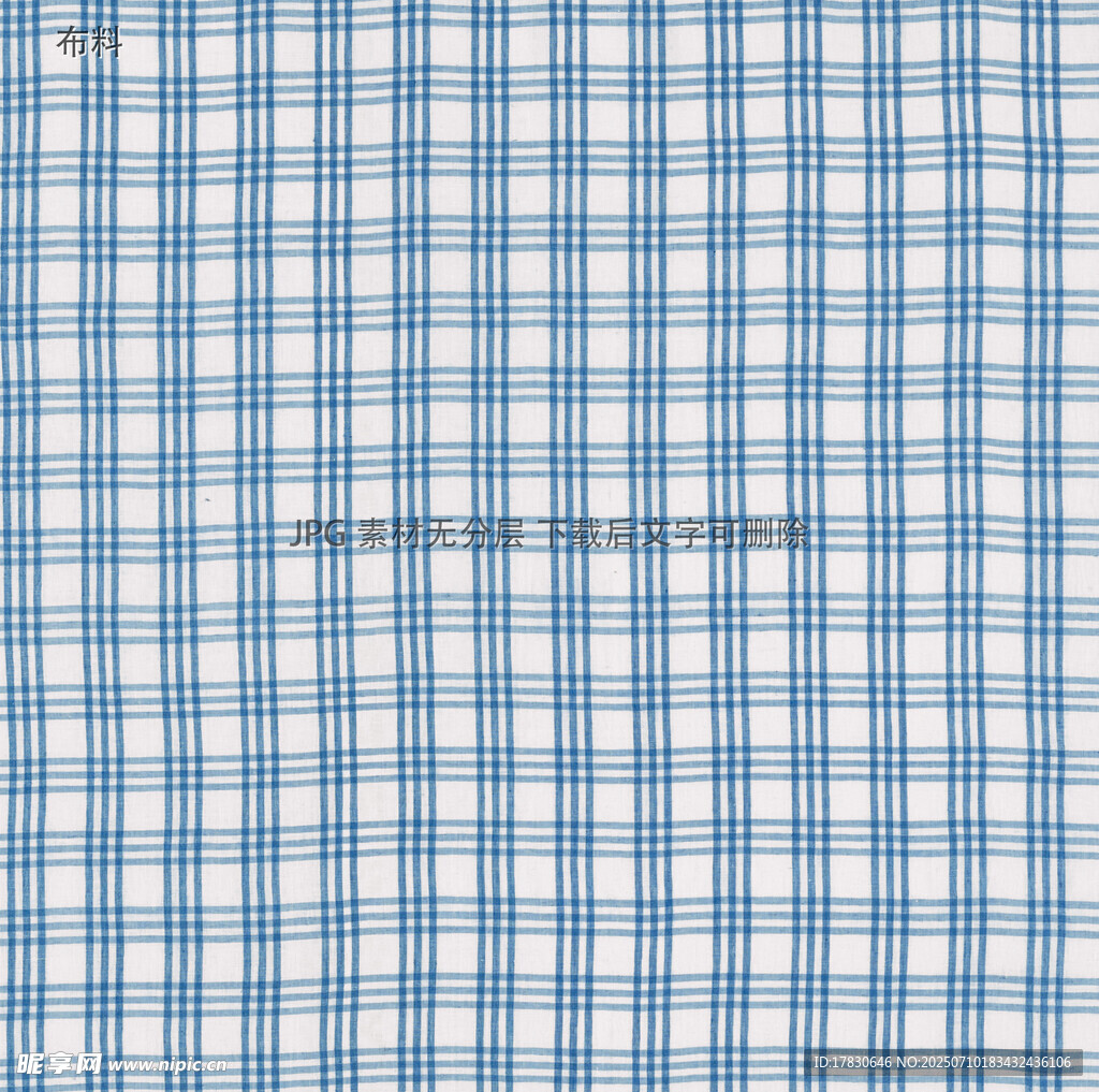 蓝白格子布料纹理图案