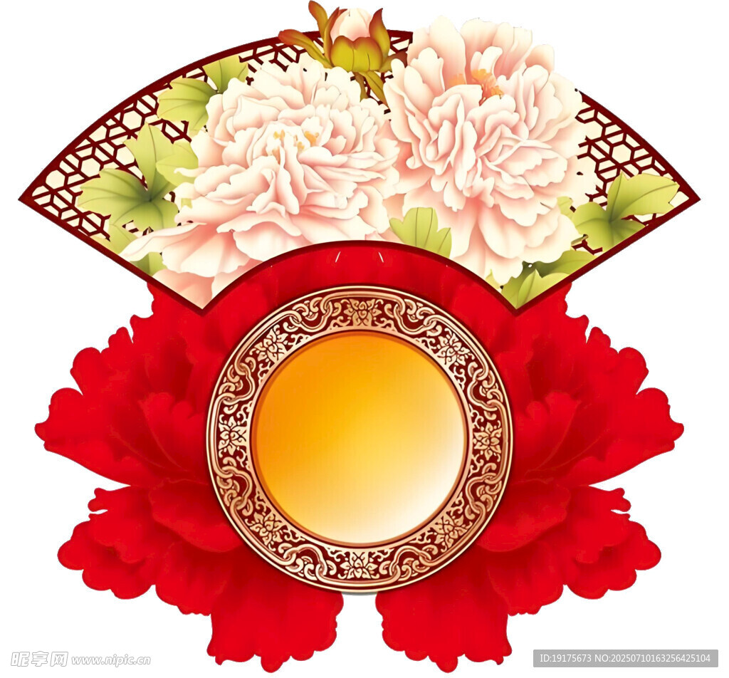 中式花卉装饰图案