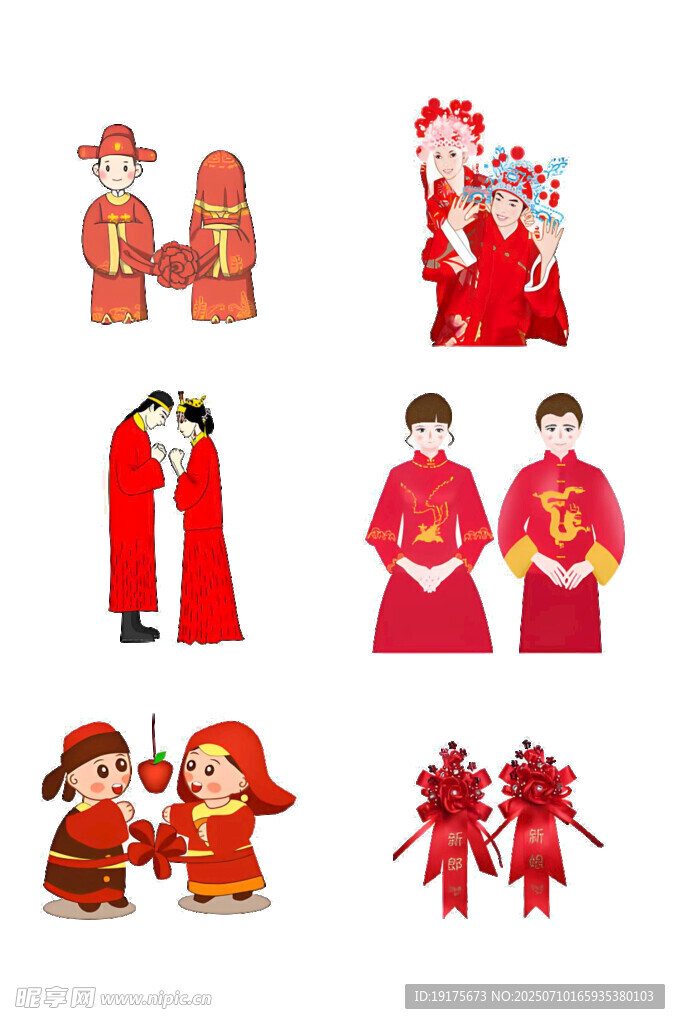 喜庆中式婚礼服饰与装饰
