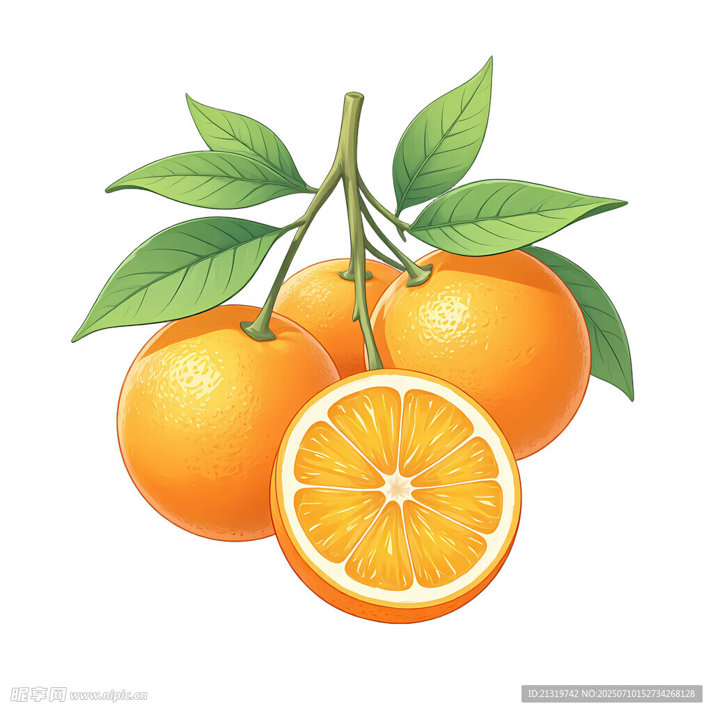 橙子插画