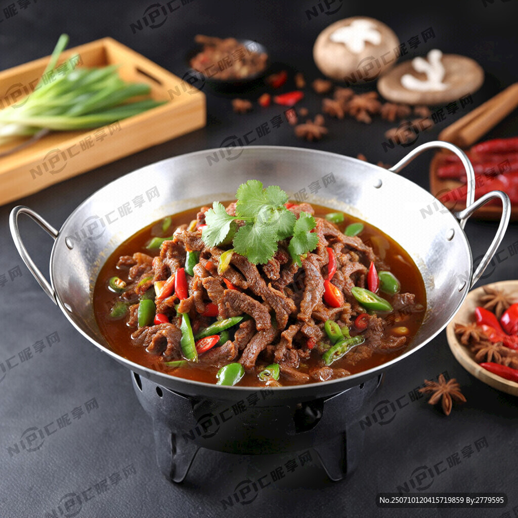 打鼓皮牛肉丝干锅