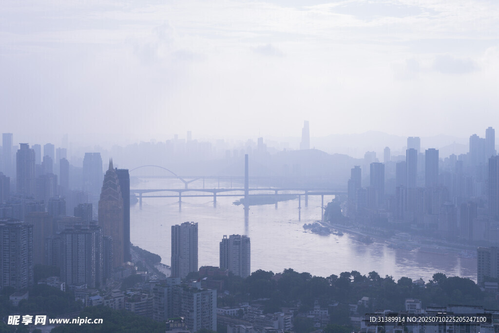 山城城市天际线景观