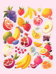 卡通水果插画