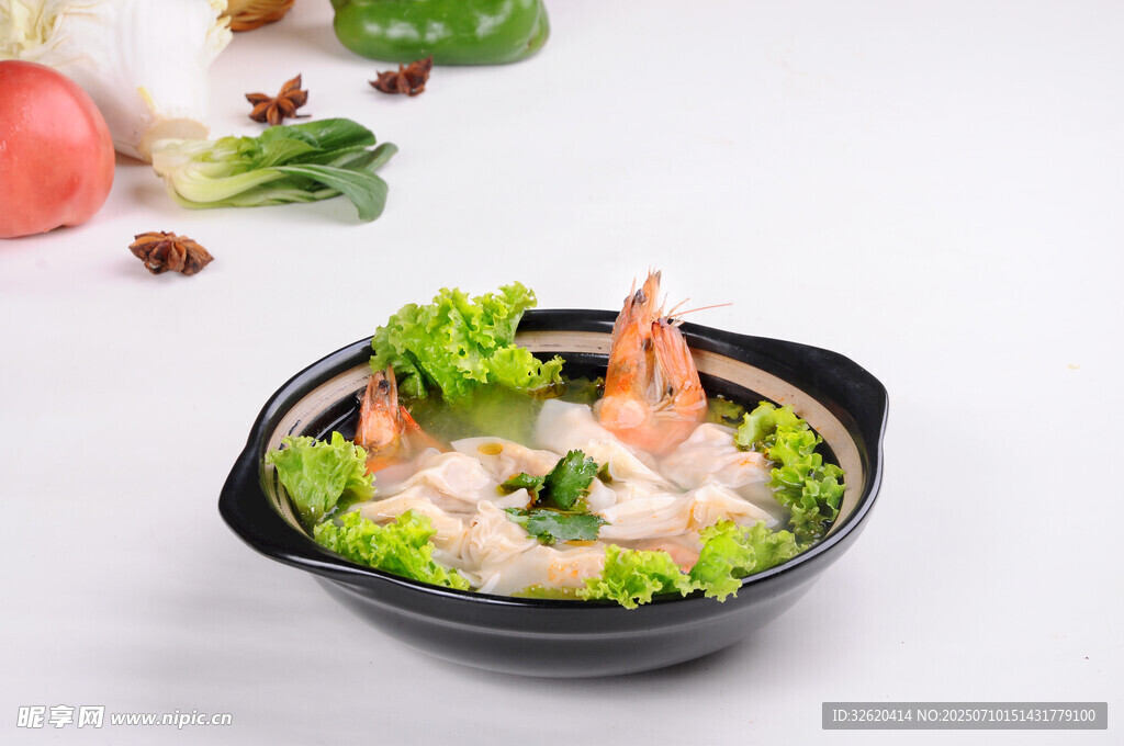 鲜虾馄饨汤