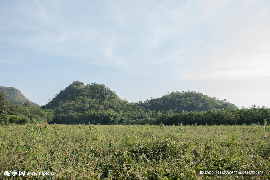 绿野青山田园风光美景
