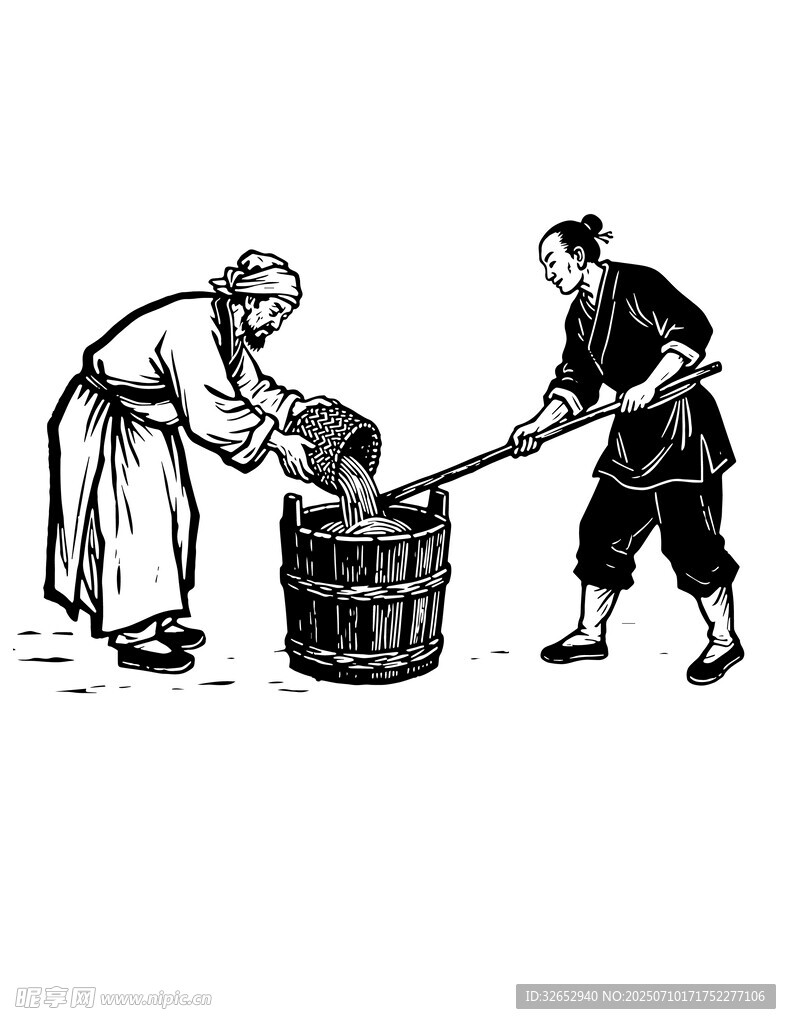 酿酒图