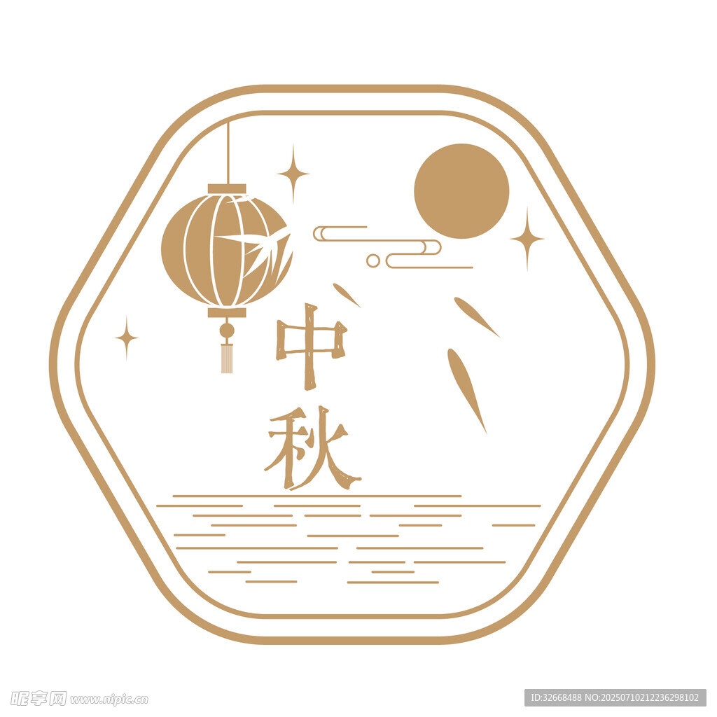 中秋图标花窗