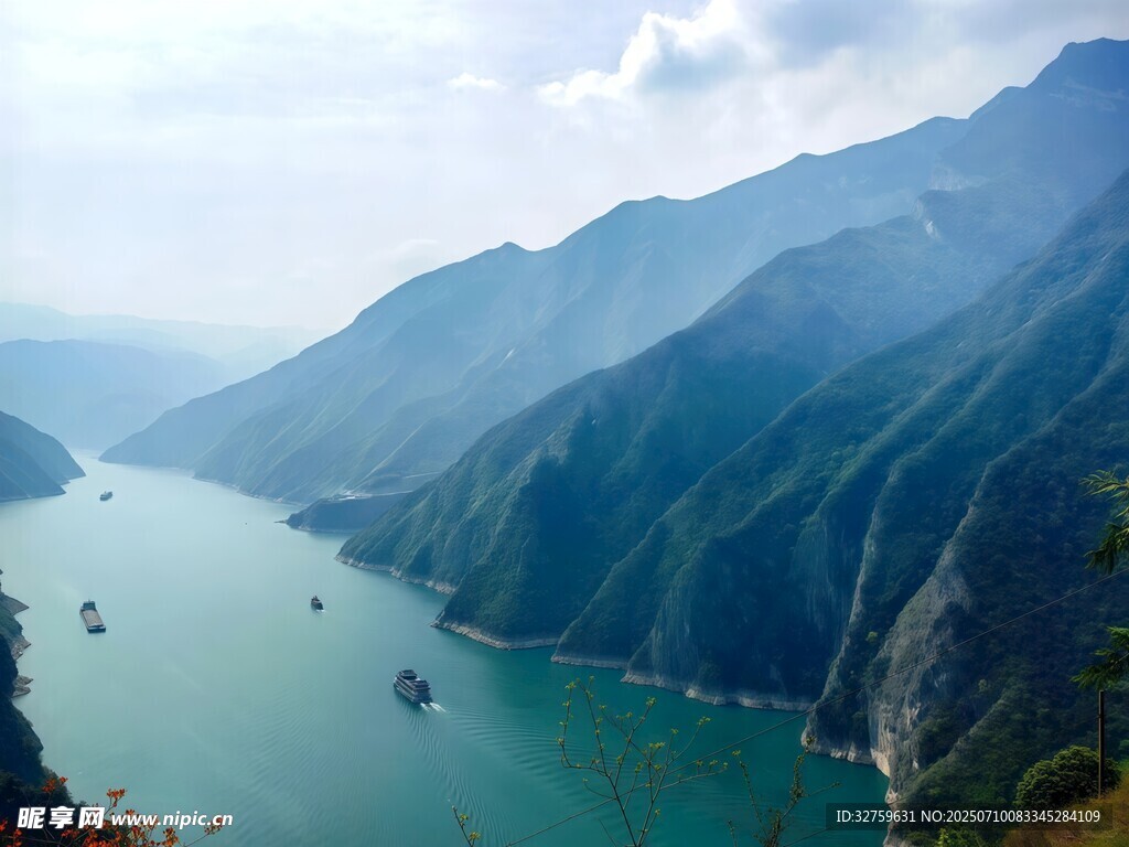 壮丽长江三峡山水风光